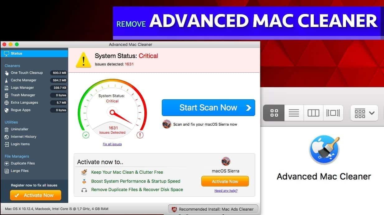 remove advanced mac cleaner